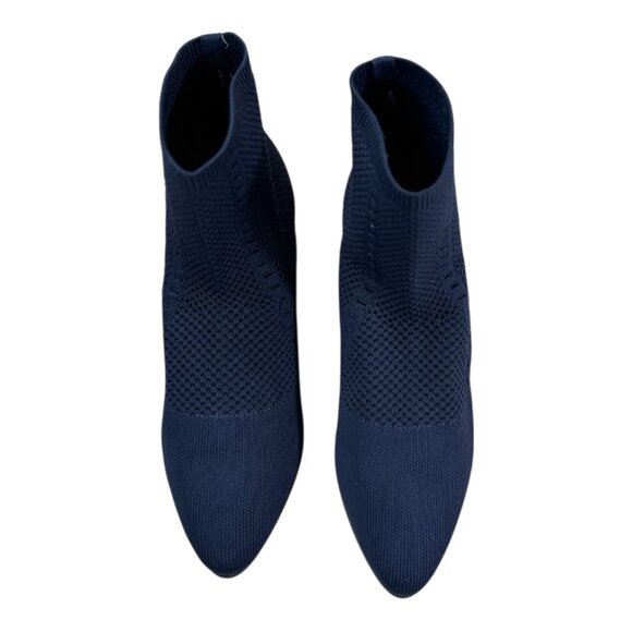 Eileen Fisher Honey Stretch Knit Ankle Booties- Size 9 - Navy Blue - Picture 5 of 12